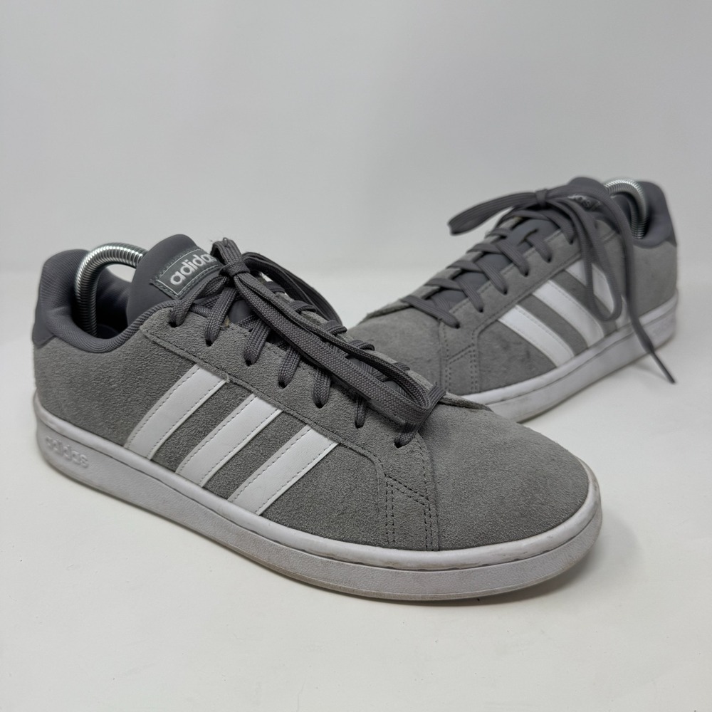 Adidas Grand Court Shoes Sneakers Gray and White F36412 Men's Size 9